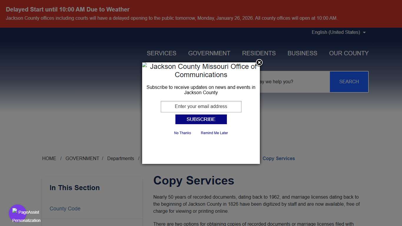 Copy Services - Jackson County MO
